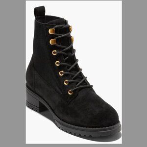 Waterproof Cole Haan Camea Combat Boot - Black (LIKE NEW)